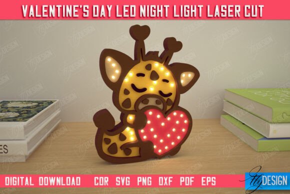 Download Valentine's Day Layered Led Lamp|Giraffe - Led lamp Collection
