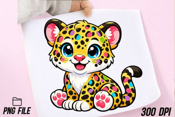 Download Cute Colorful Leopard PNG - Premium Resources